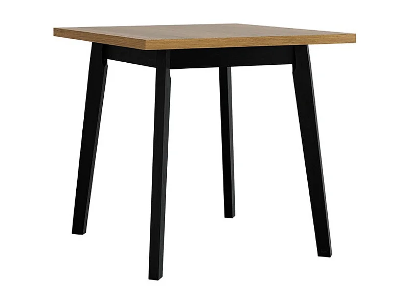 Mesa Victorville 127, Negro|Roble nieto, 75x80x80cm, Aglomerado laminado, Madera