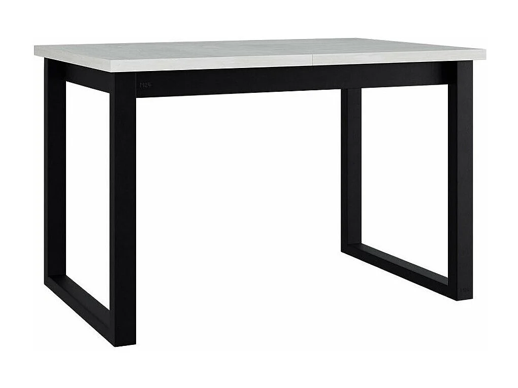 Mesa Victorville 327, Negro|Blanco, 78x92x160cm, Alargamiento, Aglomerado laminado, Metal