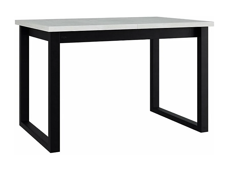Mesa Victorville 327, Negro|Blanco, 78x92x160cm, Alargamiento, Aglomerado laminado, Metal