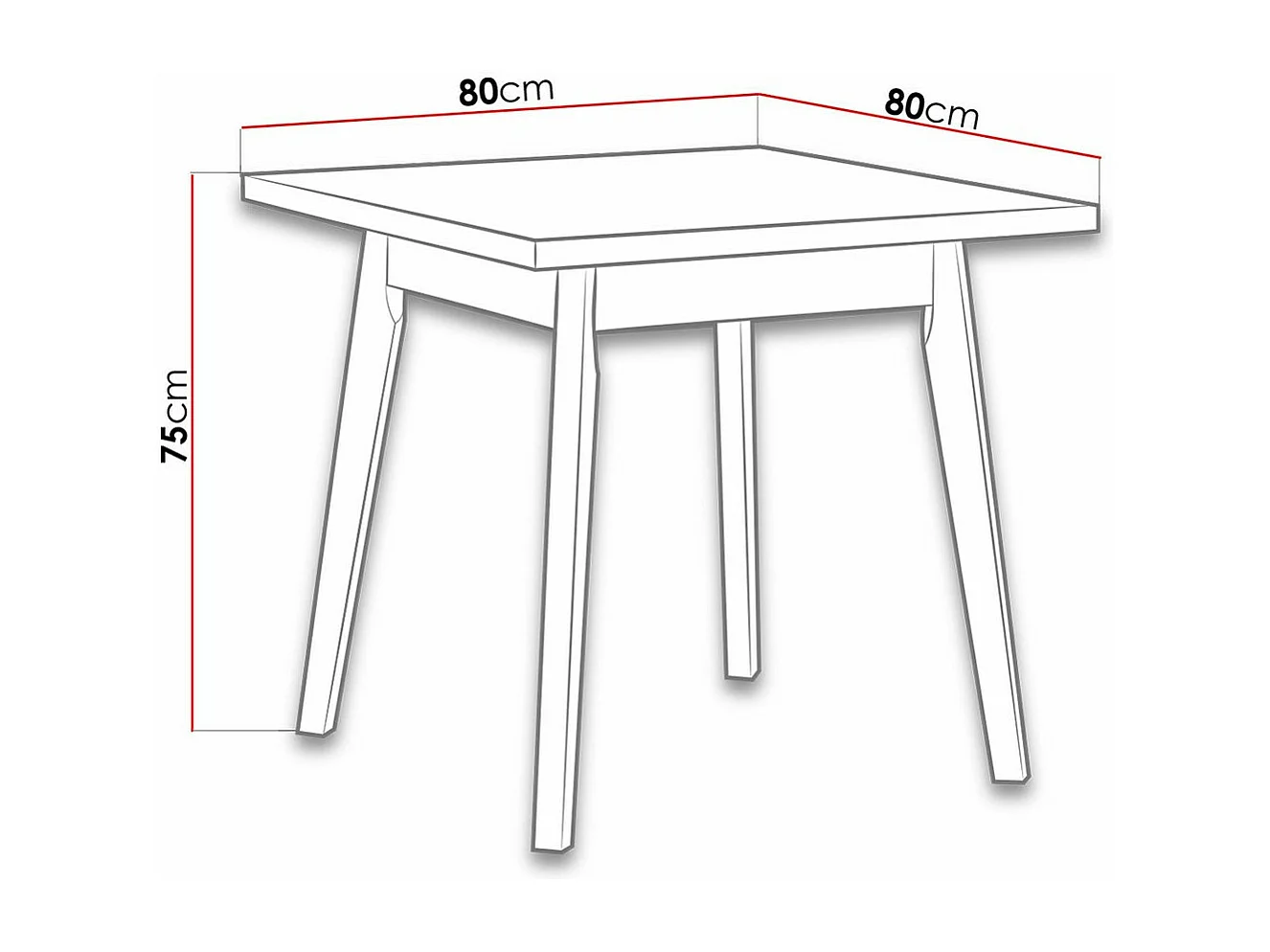 Table Victorville 127, Blanc, 75x80x80cm, Stratifié, Bois