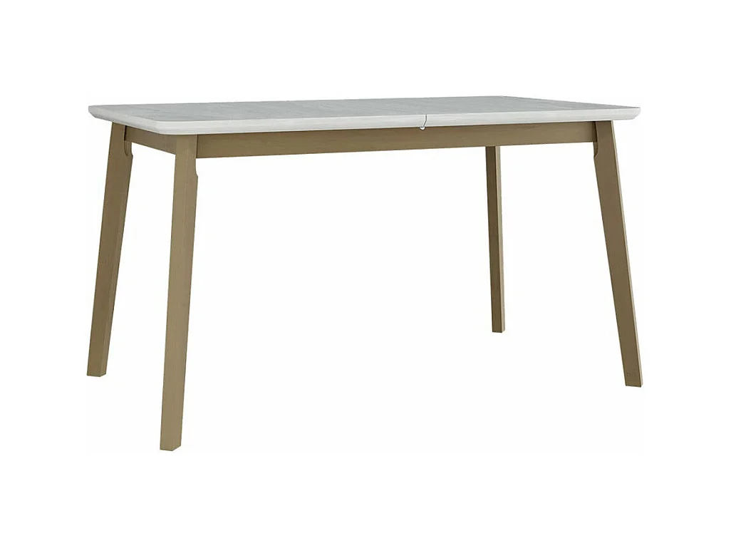 Table Victorville 175, Sonoma chêne|Blanc, 75x80x140cm, Allongement, MDF, Bois