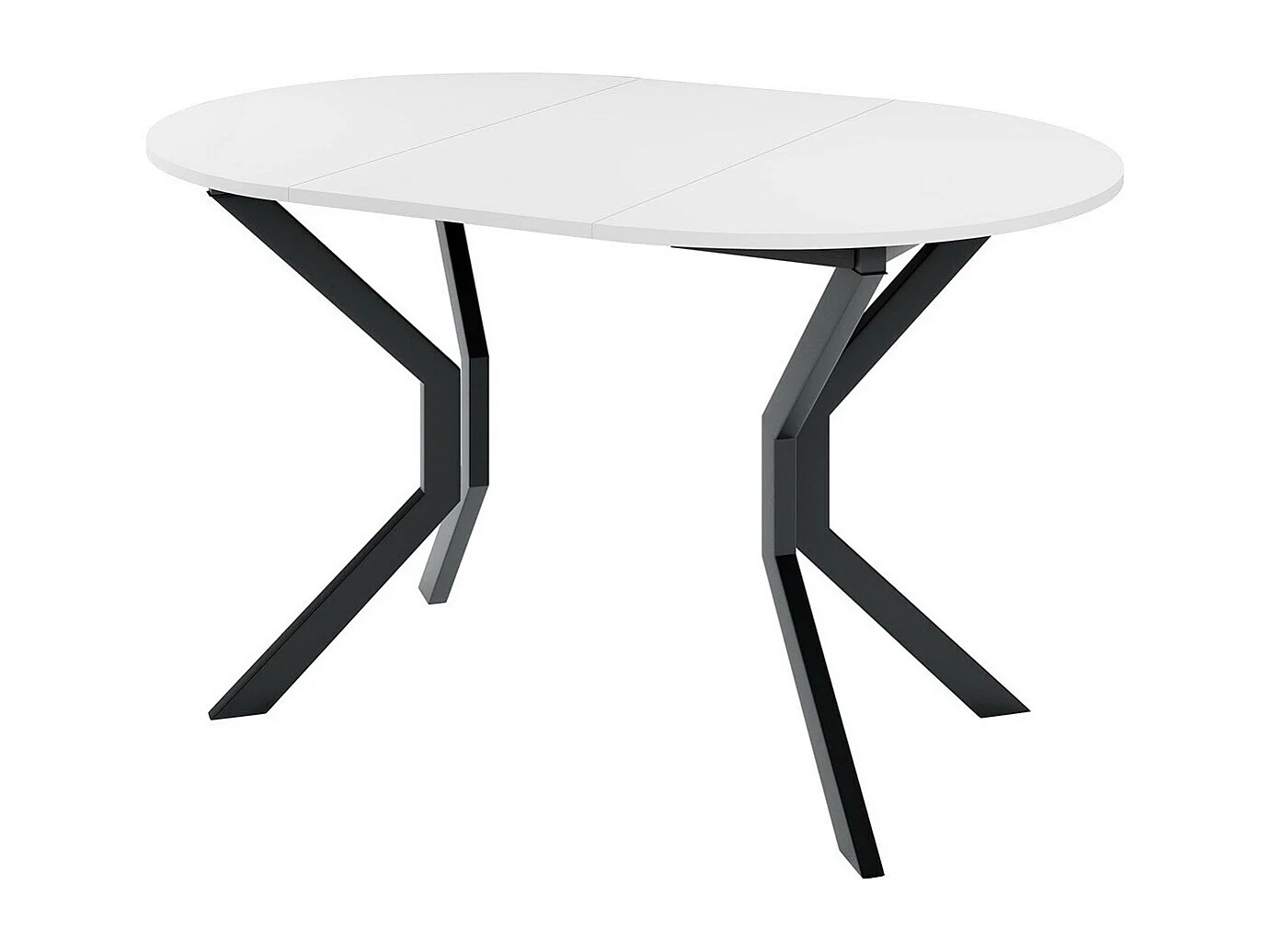 Table Edmond 111, Noir|Marbre gris, 77cm, Disponible, Stratifié, Métal