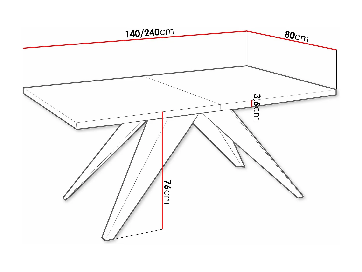 Mesa Oswego 113, Negro|Roble dorado artesanal, 76x80x140cm, Alargamiento, Metal