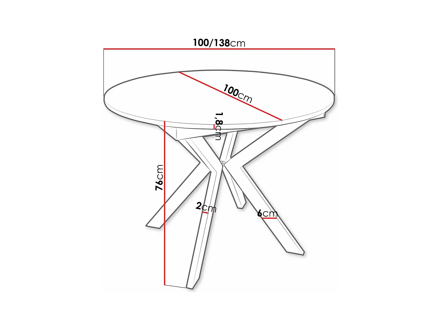 Mesa Oswego 112, Roble dorado artesanal|Negro, 76cm, Alargamiento, Aglomerado laminado