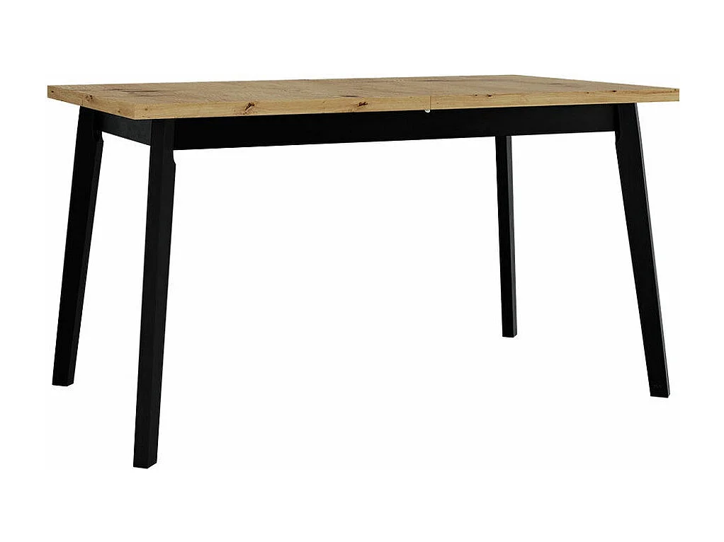 Table Victorville 129, Chêne Artisan|Noir, 75x80x140cm, Disponible, Stratifié, Bois