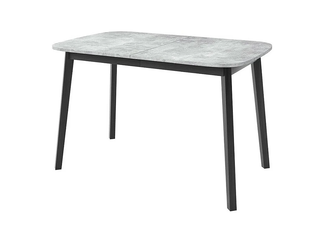 Tavolo Edmond 110, Nero|Marmo grigio, 77x80x130cm, Con, Truciolare laminato, Legno