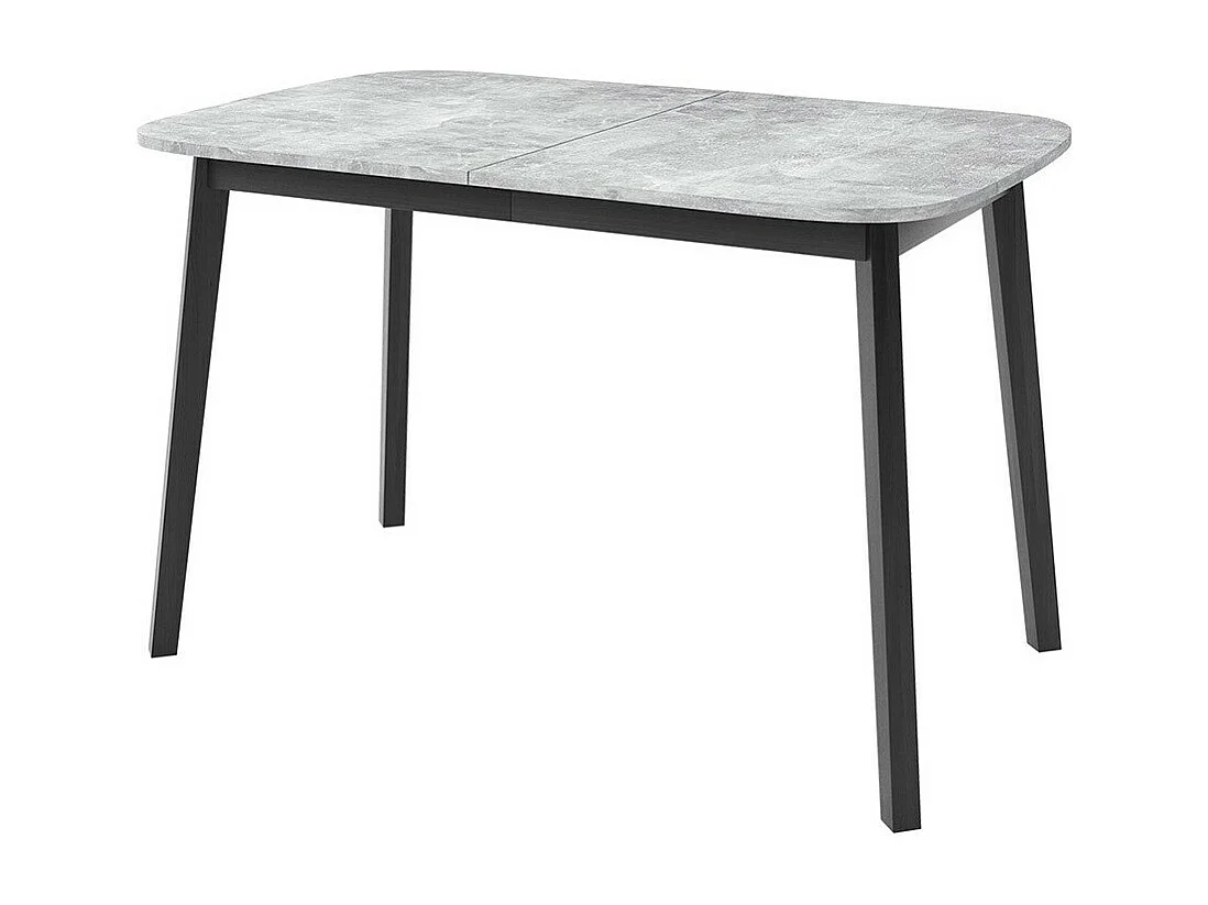 Table Edmond 110, Noir|Marbre gris, 77x80x130cm, Disponible, Stratifié, Bois