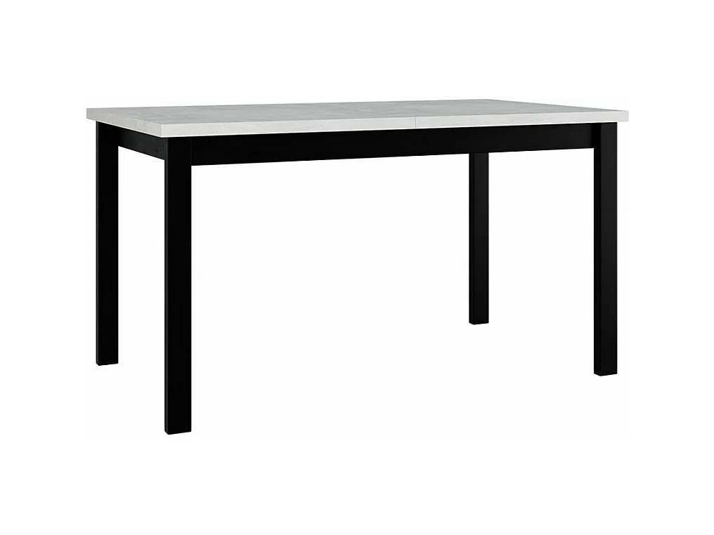 Table Victorville 126, Noir|Blanc, 78x80x140cm, Allongement, Stratifié, Bois