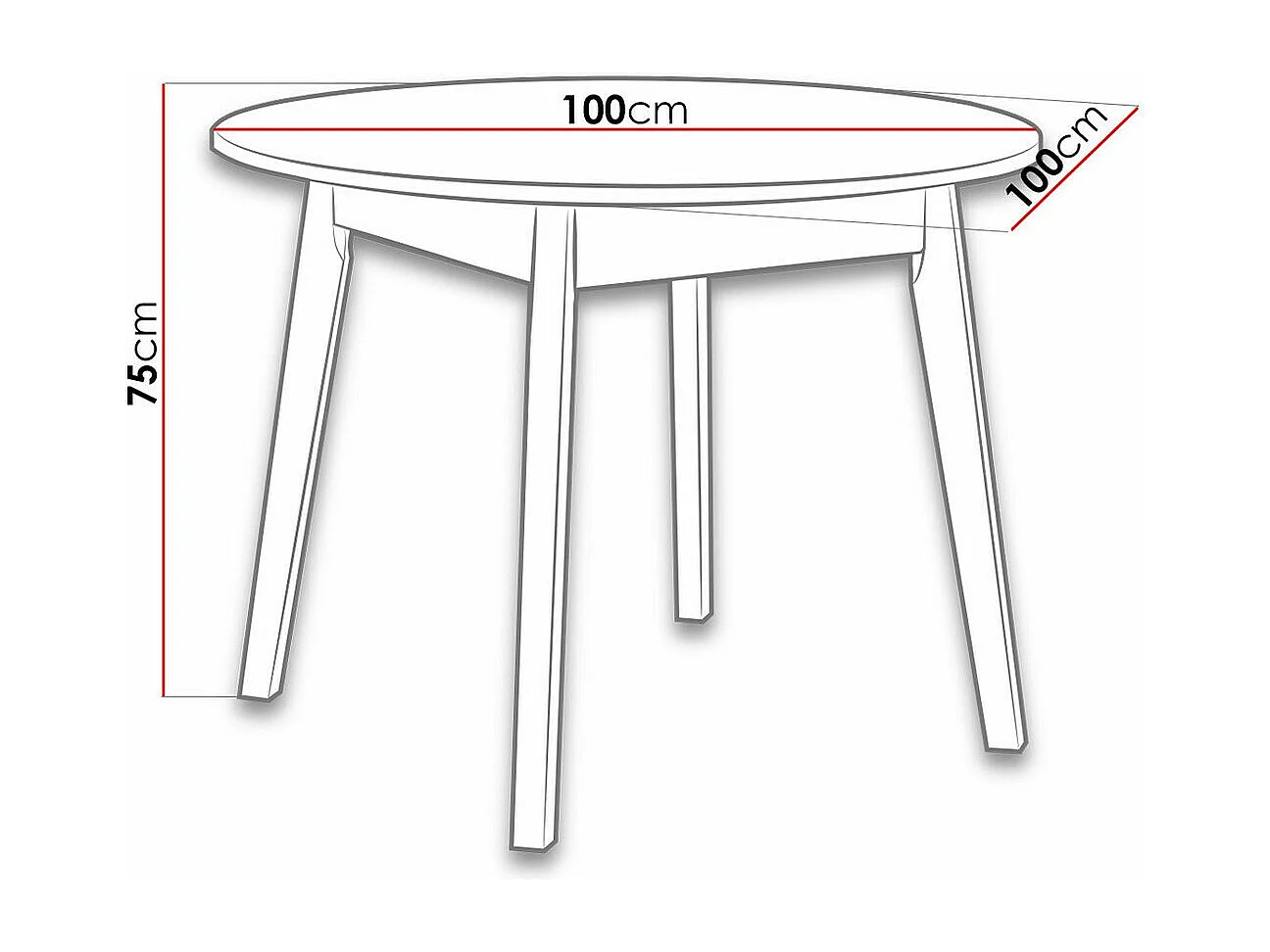 Table Victorville 128, Chêne petit-fils|Blanc, 75cm, Stratifié, Bois
