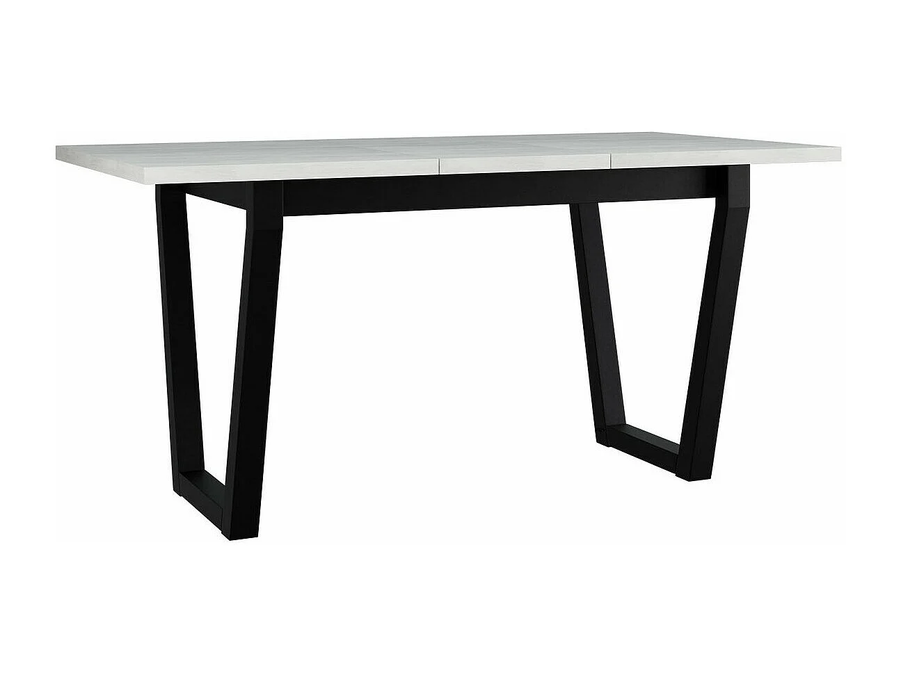 Mesa Victorville 301, Negro|Roble Sonoma, 77x80x140cm, Alargamiento, Aglomerado laminado