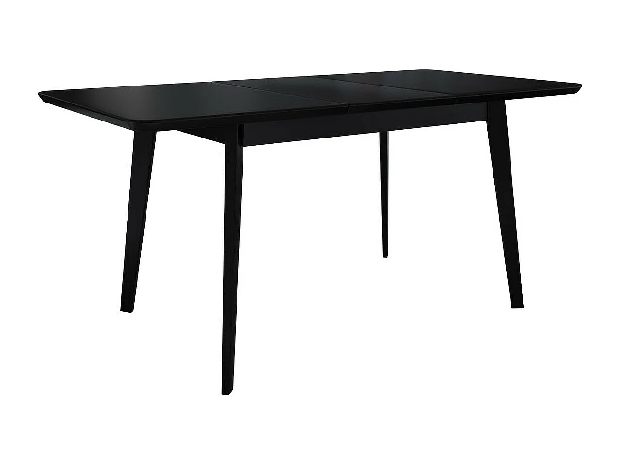 Mesa Racine 122, Negro, 76x80x140cm, Alargamiento, MDF, Madera