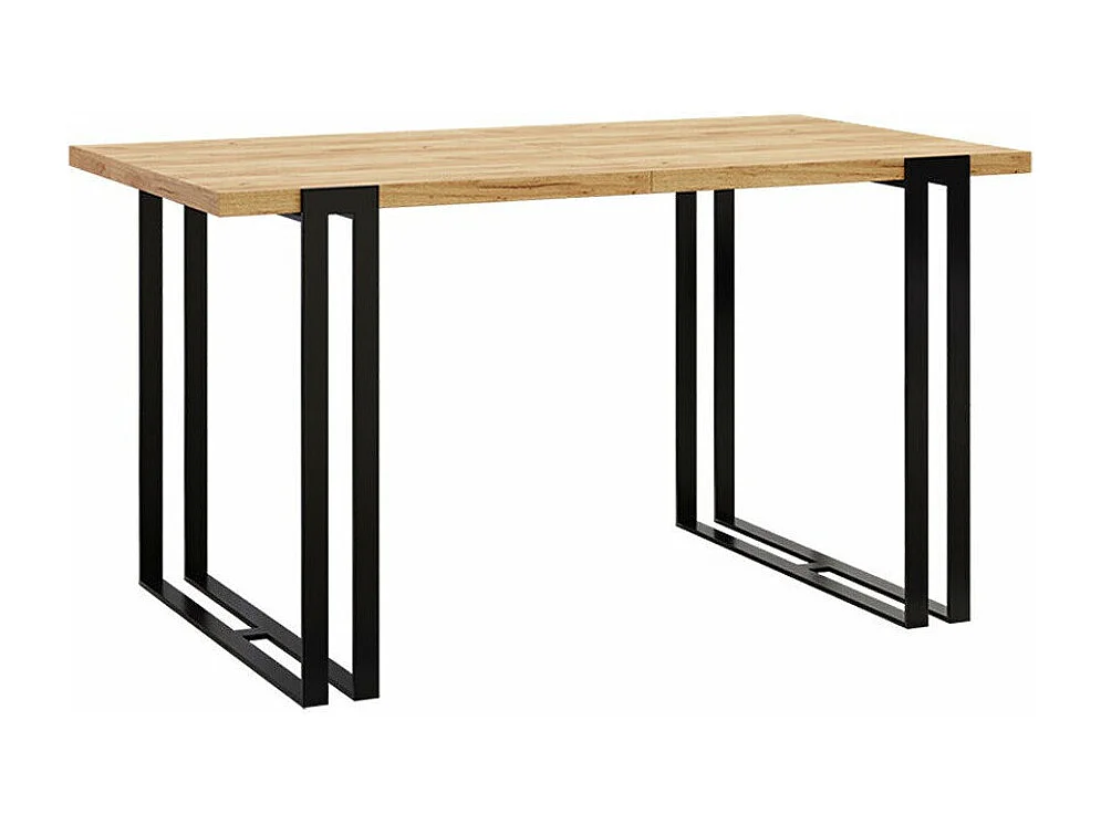 Mesa Comfivo 179, Marrón|Negro, 76x80x140cm, Alargamiento, Aglomerado laminado, Metal