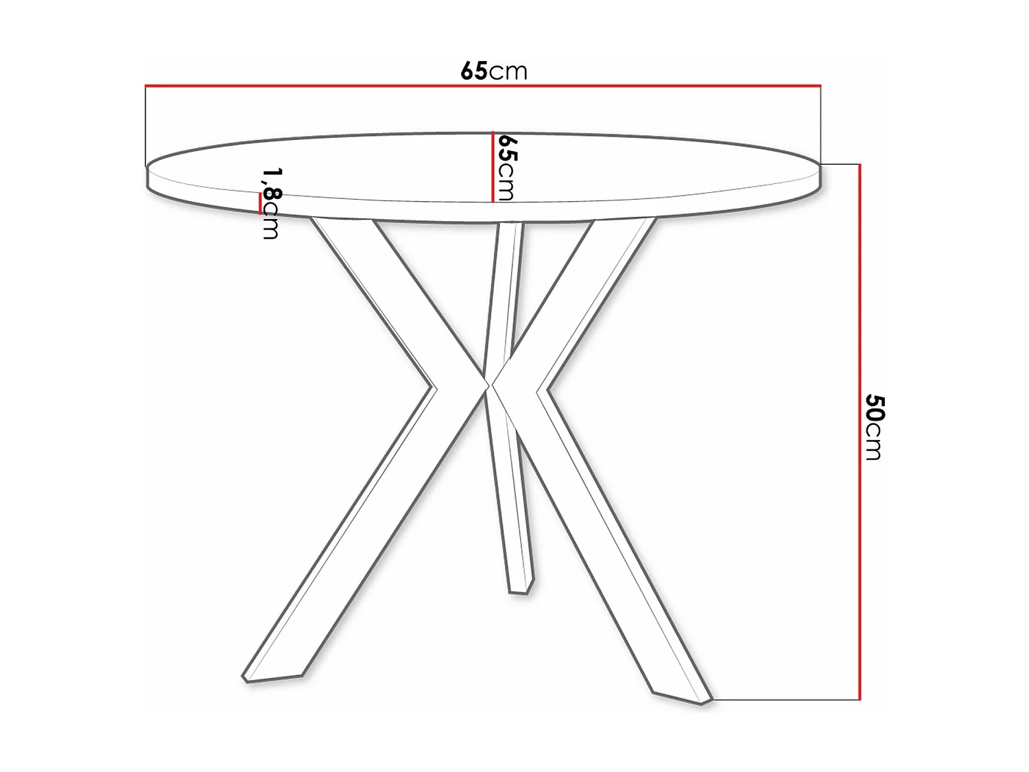 Table basse Dearborn 106, Noir|Chêne Artisan, 50cm, Diamètre: 67, Stratifié, Rond