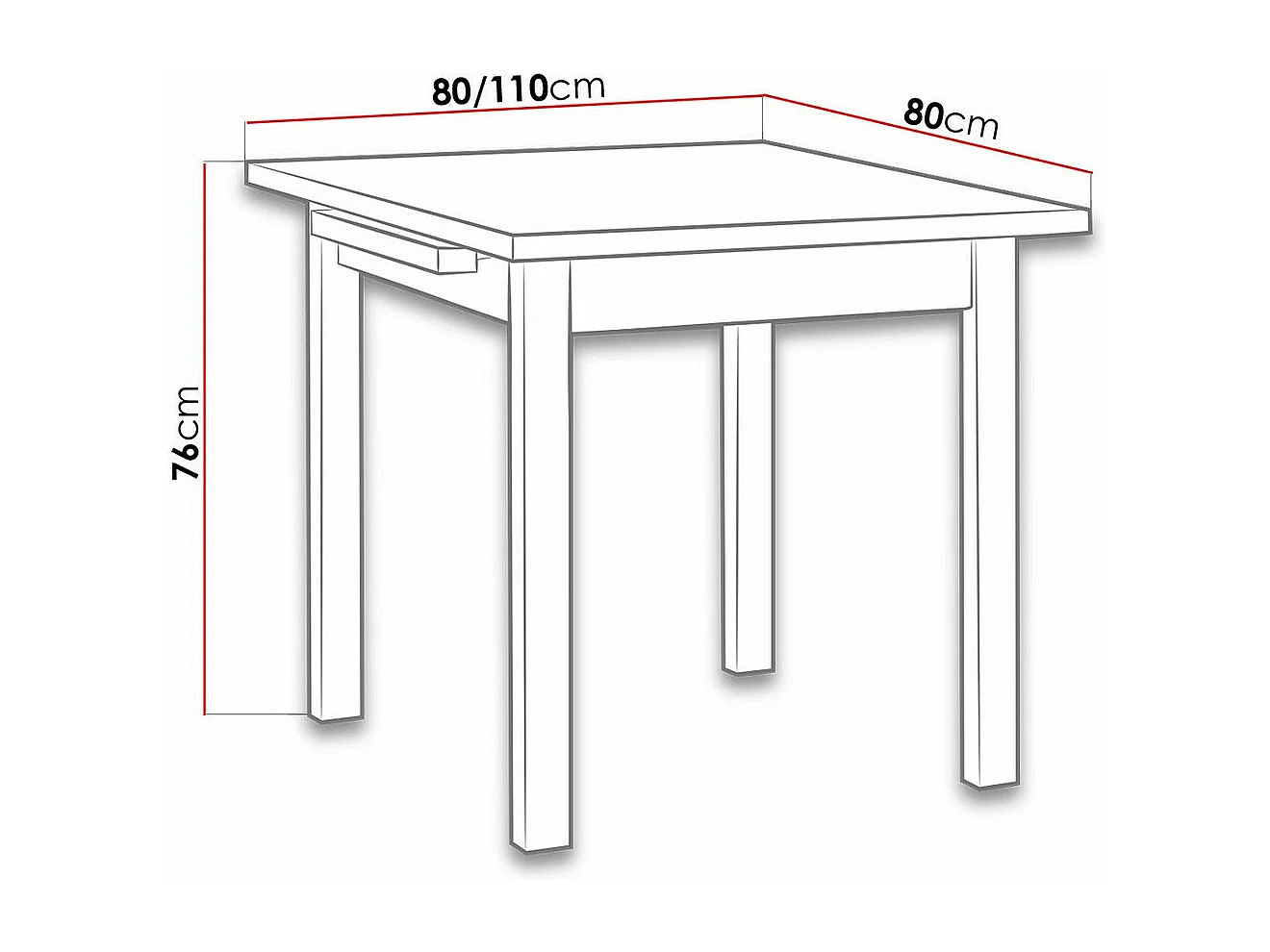 Table Victorville 109, Sonoma chêne, 76x80x80cm, Disponible, Stratifié, Bois
