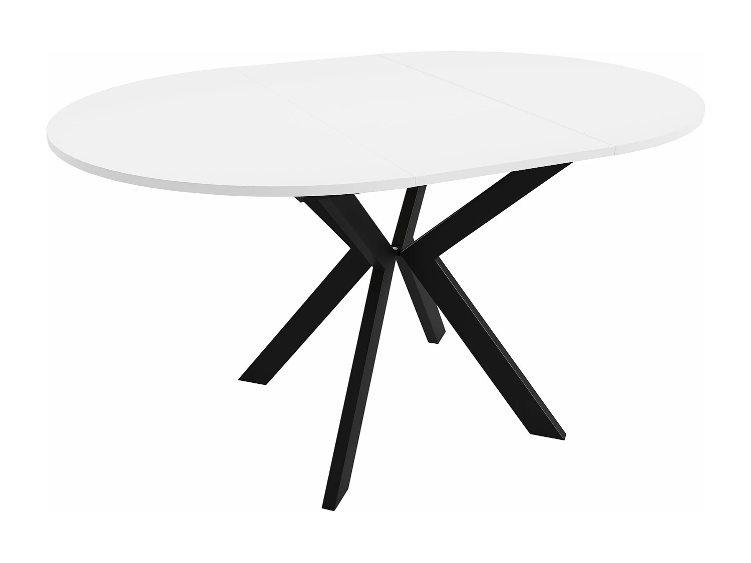 Table Oswego 112, Noir, 76cm, Disponible, Stratifié, Métal