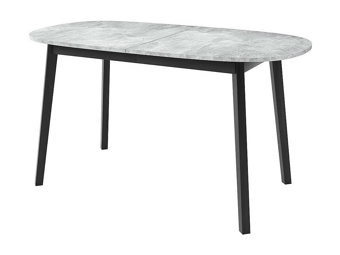 Mesa Edmond 114, Mármol gris|Negro, 77x80x150cm, Alargamiento, Aglomerado laminado