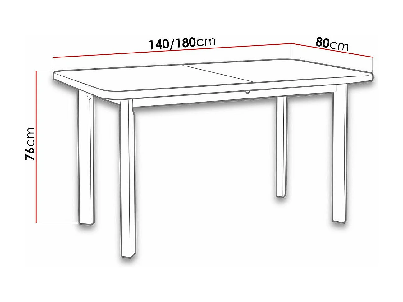 Table Victorville 133, Aulne, 76x80x140cm, Disponible, Stratifié, Bois