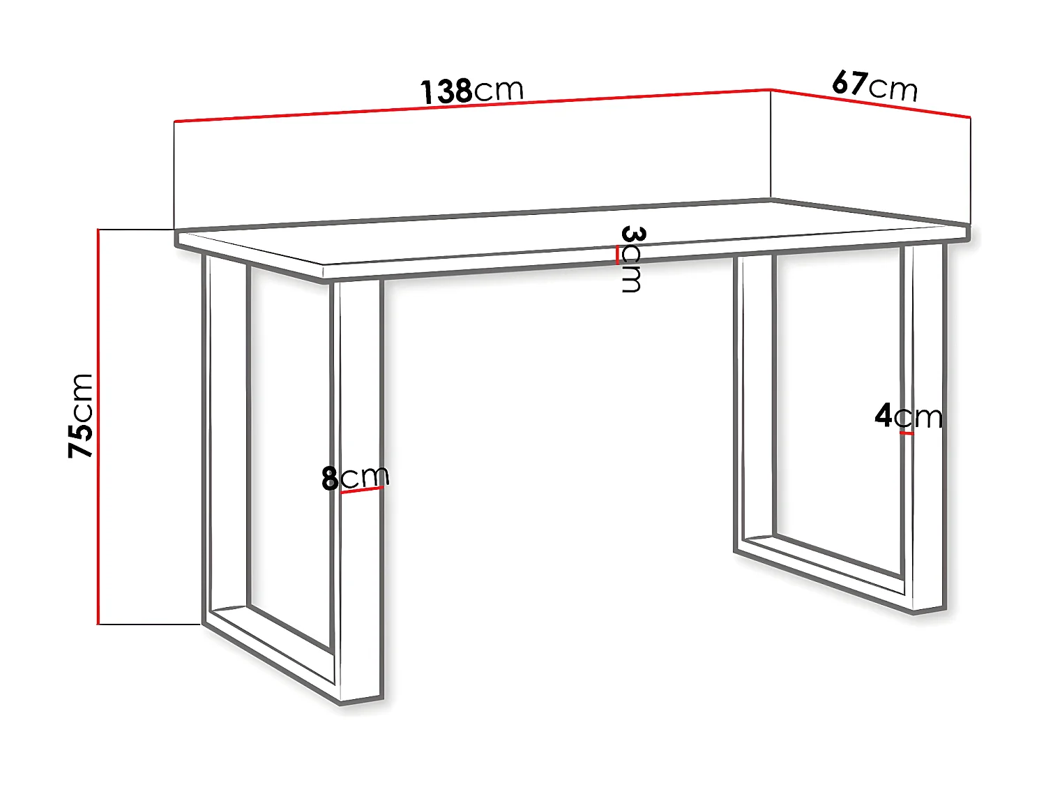 Mesa Tucson 136, Negro|Roble Artisan, 75x67x138cm, Aglomerado laminado, Metal