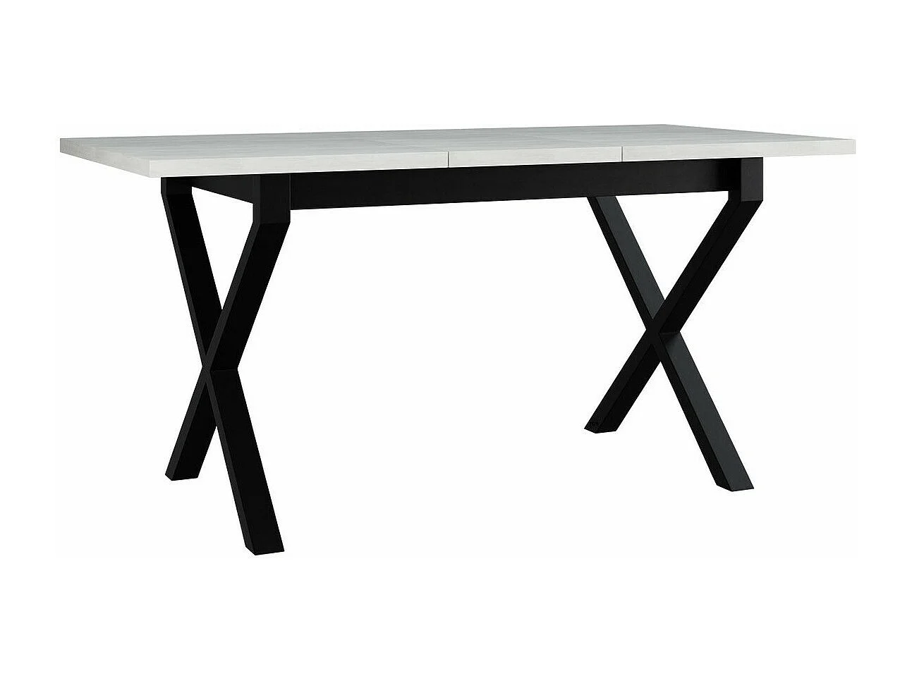 Mesa Victorville 300, Negro|Roble nieto, 77x80x140cm, Alargamiento, Aglomerado laminado