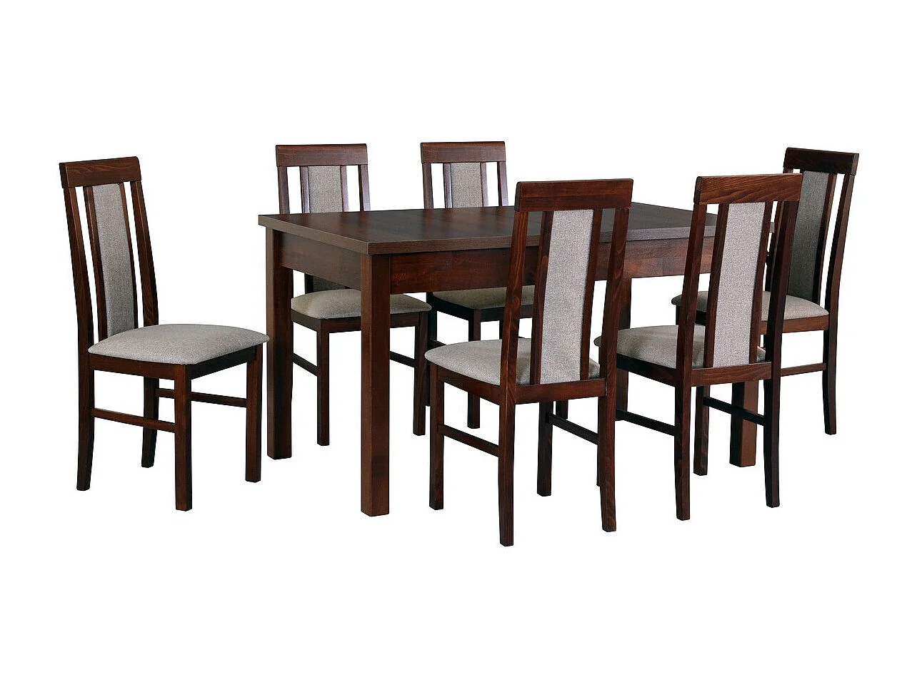 Table Victorville 106, Noix, 76x92x160cm, Allongement, Stratifié, Bois