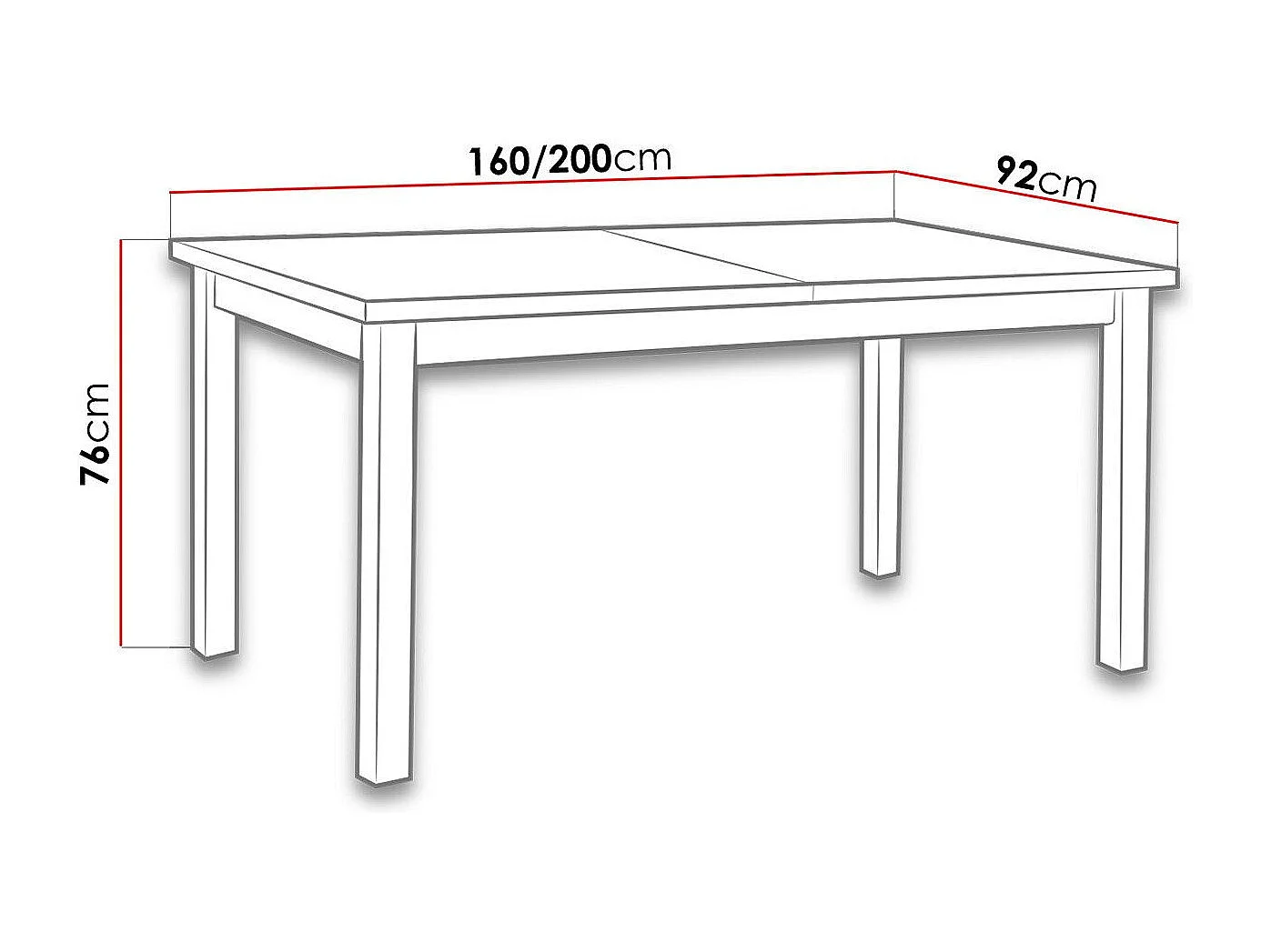 Table Victorville 106, Noix, 76x92x160cm, Allongement, Stratifié, Bois