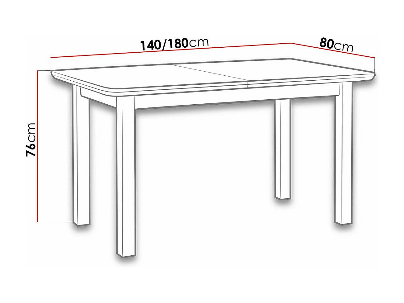 Table Victorville 103, Noix, 76x80x140cm, Disponible, Placage de bois naturel, Bois
