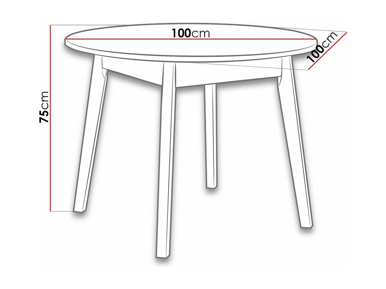 Mesa Victorville 128, Blanco, 75cm, Aglomerado laminado, Madera