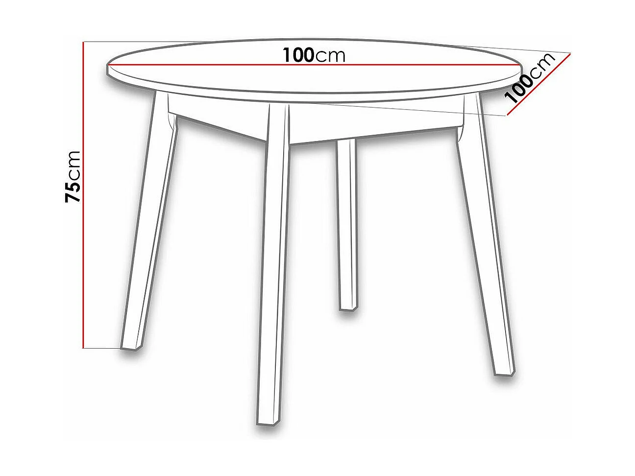Mesa Victorville 128, Roble Sonoma|Blanco, 75cm, Aglomerado laminado, Madera