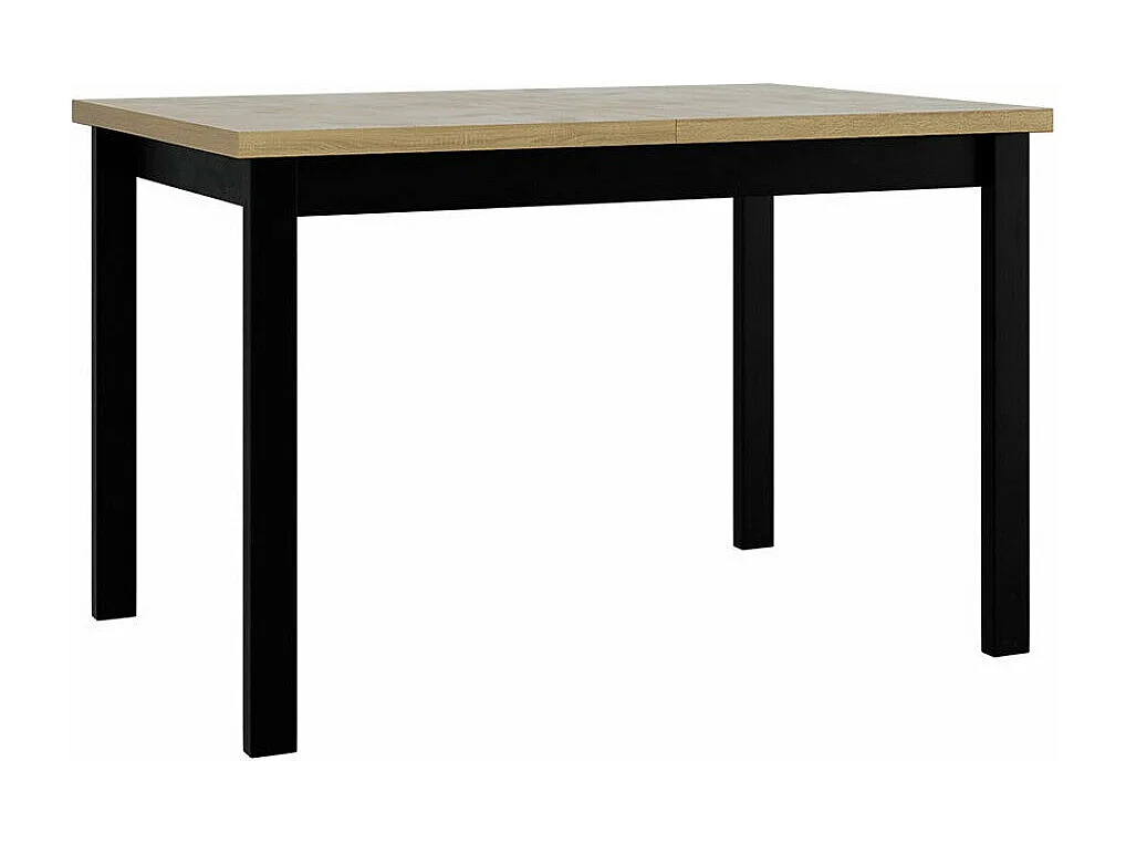 Table Victorville 125, Sonoma chêne|Noir, 78x80x120cm, Disponible, Stratifié, Bois