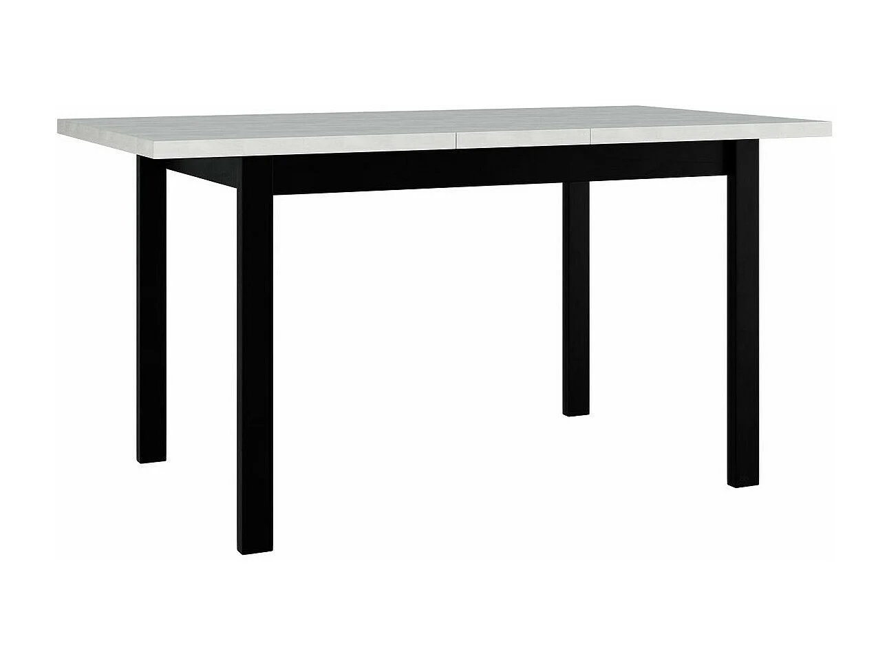 Table Victorville 125, Noir|Blanc, 78x80x120cm, Allongement, Stratifié, Bois