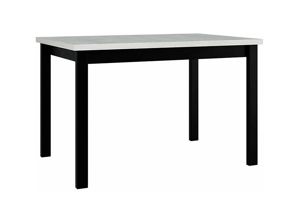 Table Victorville 125, Noir|Blanc, 78x80x120cm, Allongement, Stratifié, Bois
