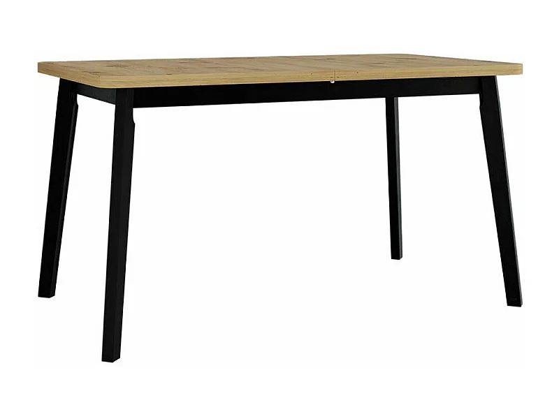 Mesa Victorville 130, Roble Artisan|Negro, 75x80x140cm, Alargamiento, Aglomerado laminado