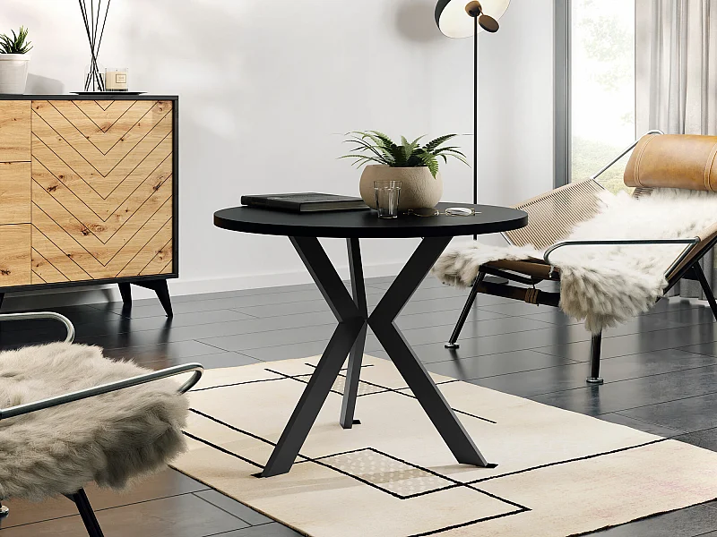 Tavolino da caffè Dearborn 106, 50cm, Diametro: 65, Truciolare laminato, Round