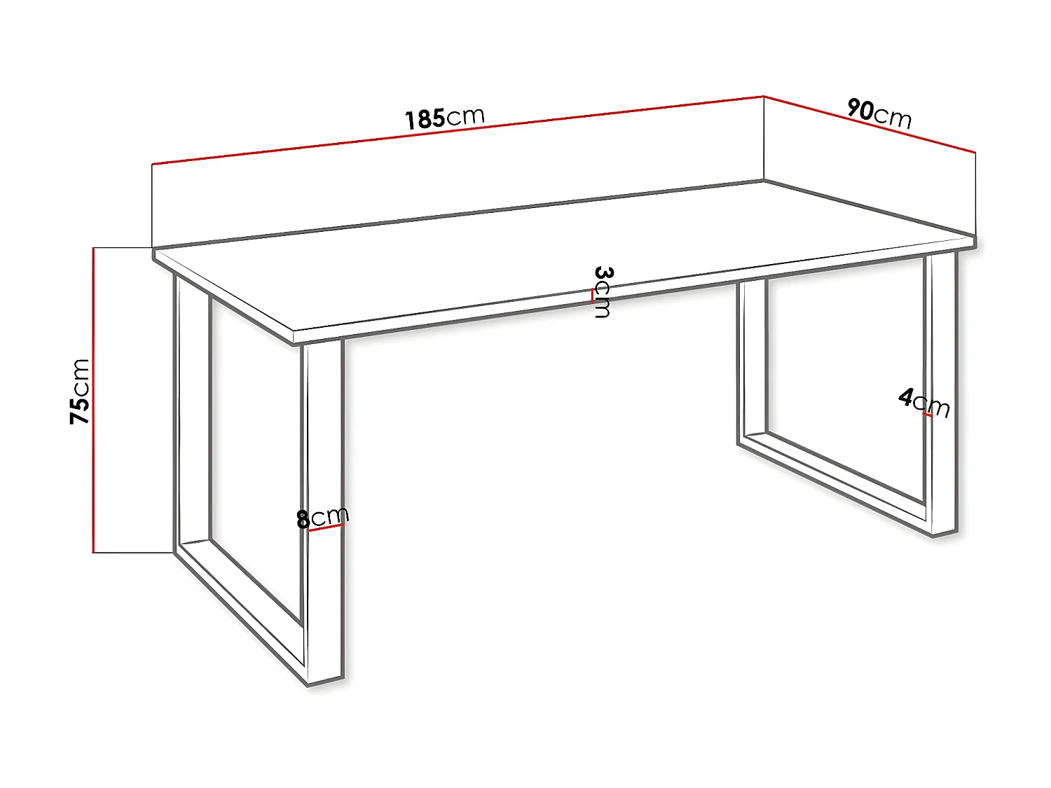 Table Tucson 139, Noir|Chêne Artisan, 75x90x185cm, Stratifié, Métal