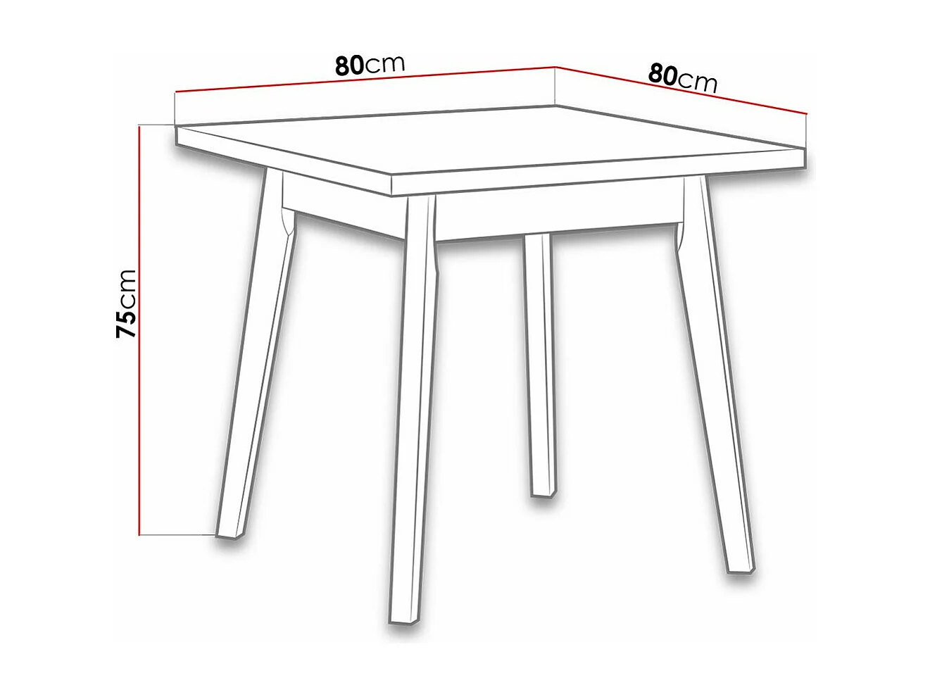 Table Victorville 127, Blanc|Noir, 75x80x80cm, Stratifié, Bois