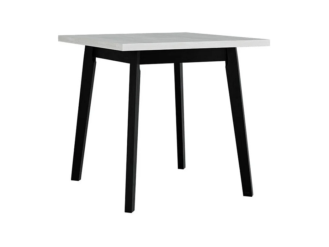Table Victorville 127, Noir|Blanc, 75x80x80cm, Stratifié, Bois