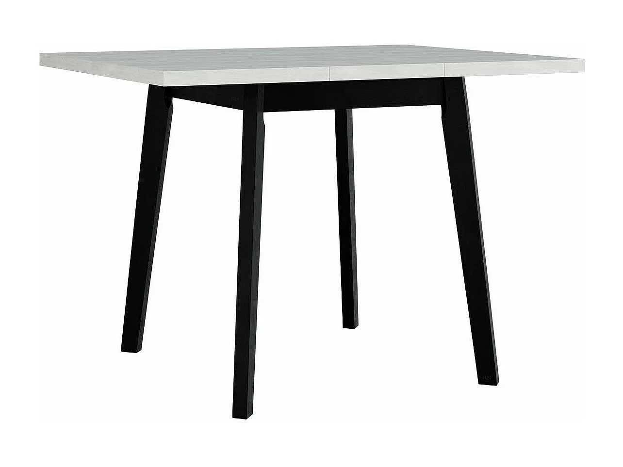 Table Victorville 183, Sonoma chêne|Blanc, 75x80x80cm, Allongement, Stratifié, Bois