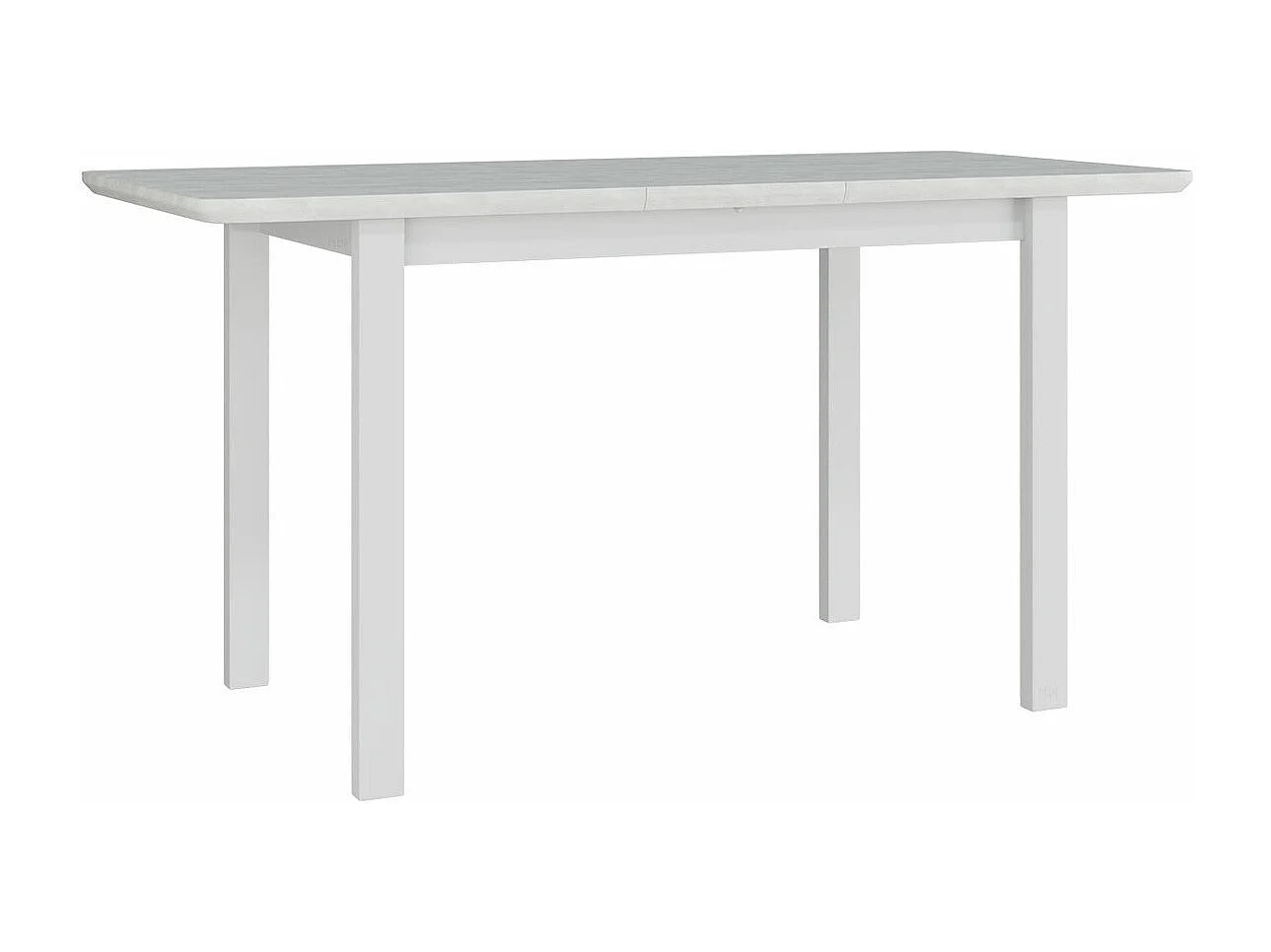 Table Victorville 117, Blanc, 76x70x120cm, Allongement, Placage de bois naturel, Bois