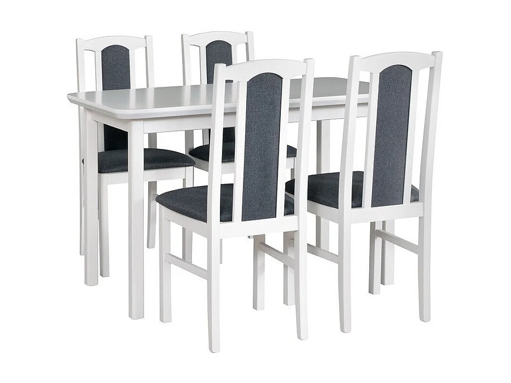 Table Victorville 117, Blanc, 76x70x120cm, Allongement, Placage de bois naturel, Bois