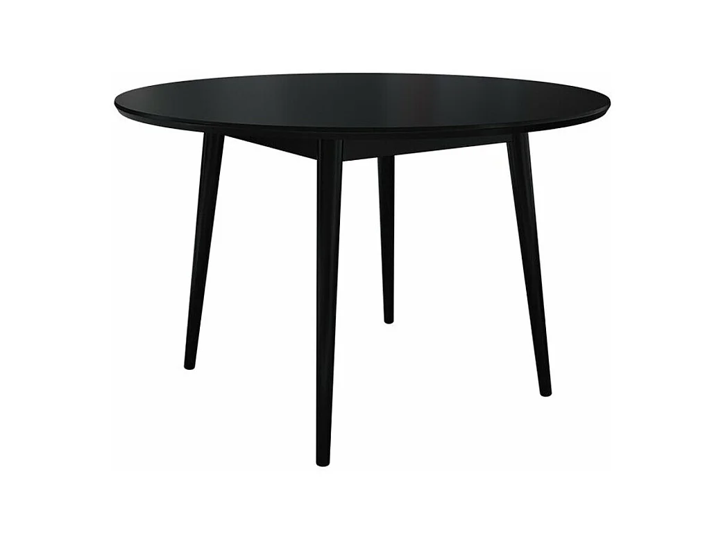 Table Racine 118, Noir, 76cm, MDF, Bois