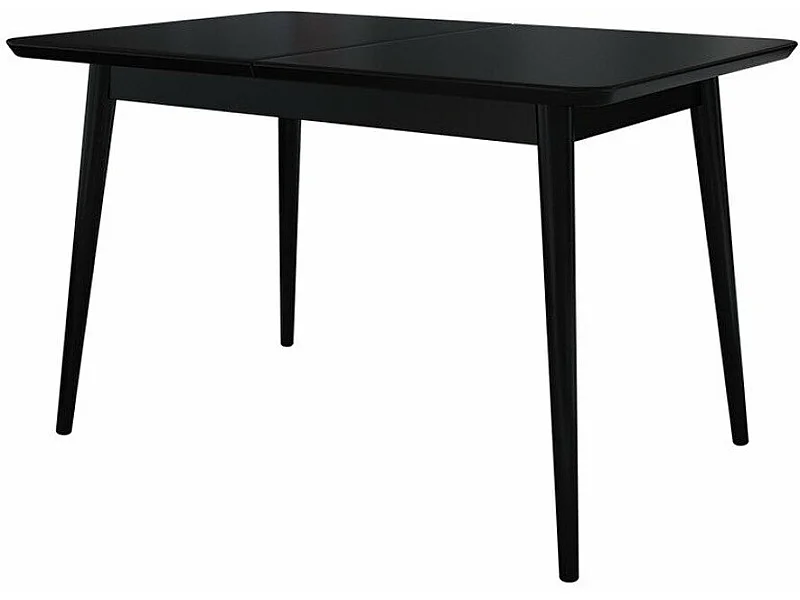 Mesa Racine 131, Negro, 76x80x140cm, Alargamiento, MDF, Madera