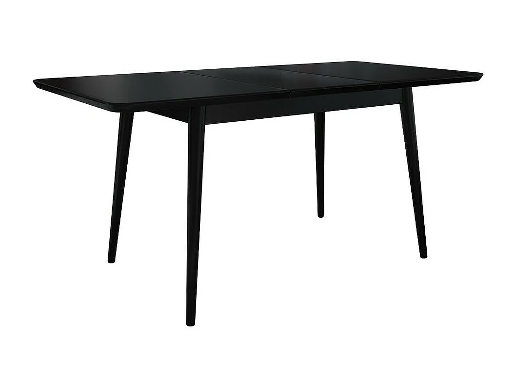 Mesa Racine 131, Negro, 76x80x140cm, Alargamiento, MDF, Madera