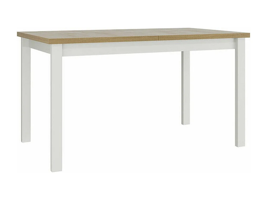 Table Victorville 125, Sonoma chêne|Blanc, 78x80x120cm, Disponible, Stratifié, Bois