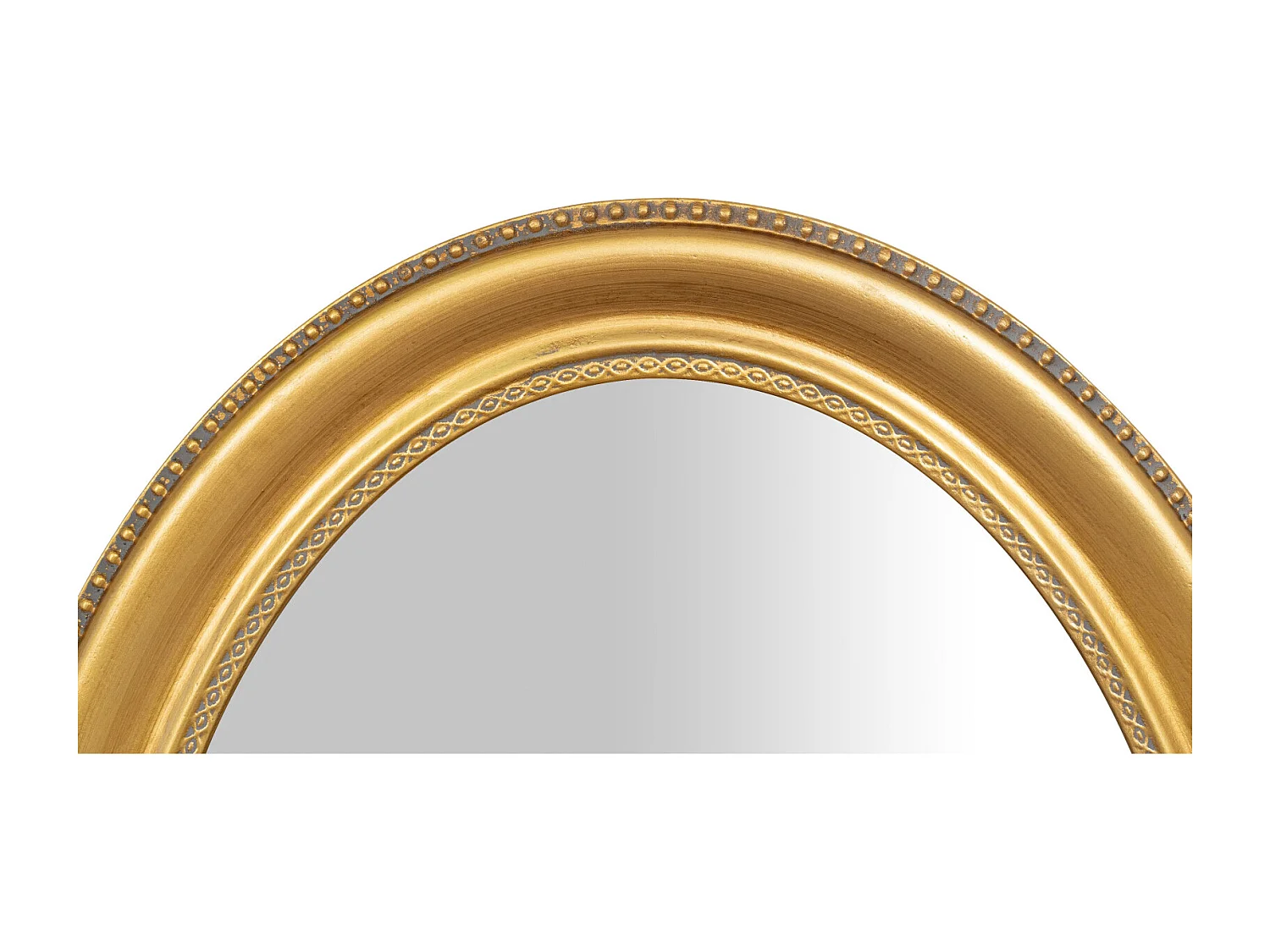 BISCOTTINI Specchio da Parete in Legno - Specchio da Appendere Finitura Oro Antico - Specchio per Soggiorno e Camera da Letto - 52x4x64