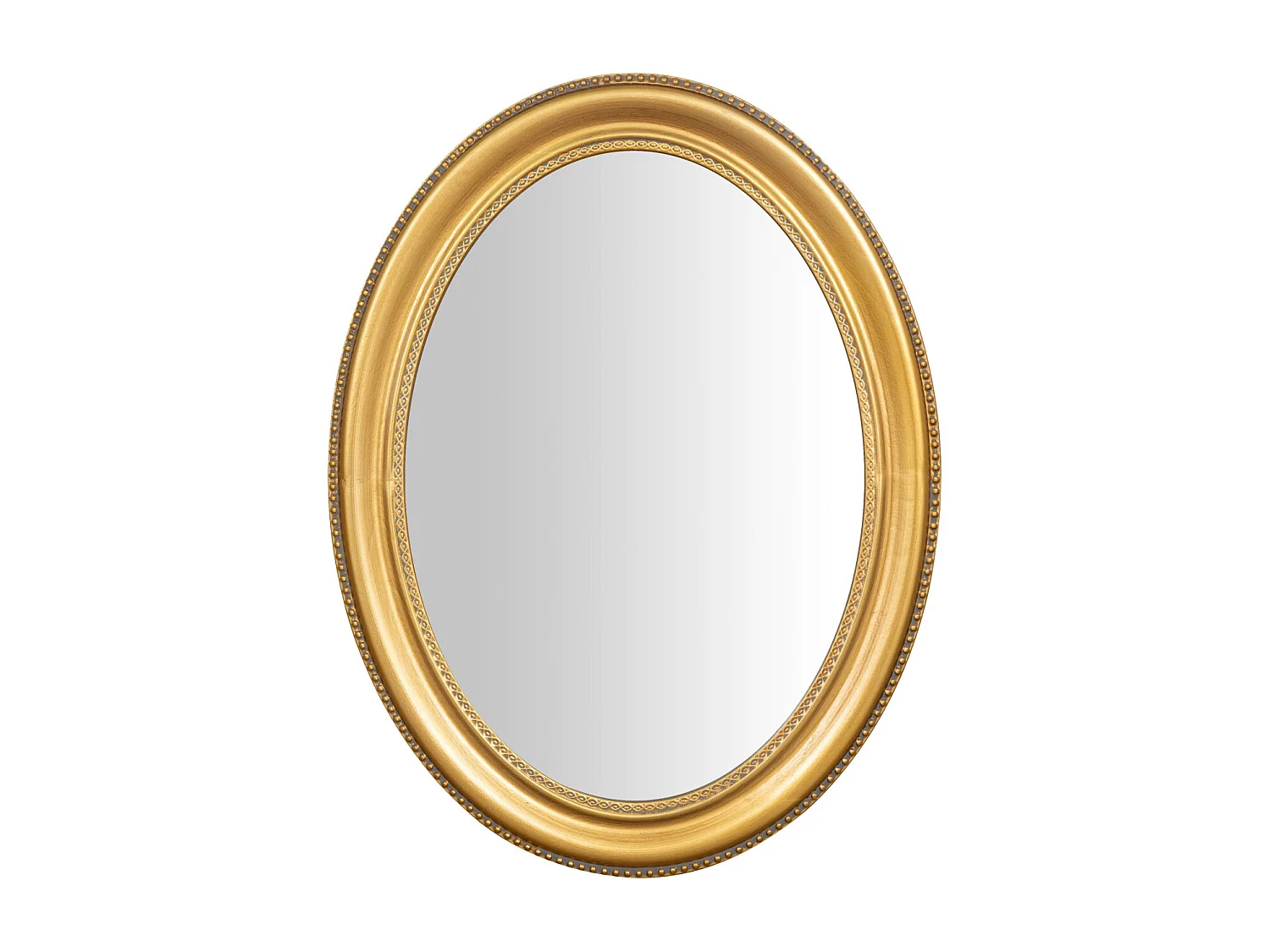 BISCOTTINI Specchio da Parete in Legno - Specchio da Appendere Finitura Oro Antico - Specchio per Soggiorno e Camera da Letto - 52x4x64