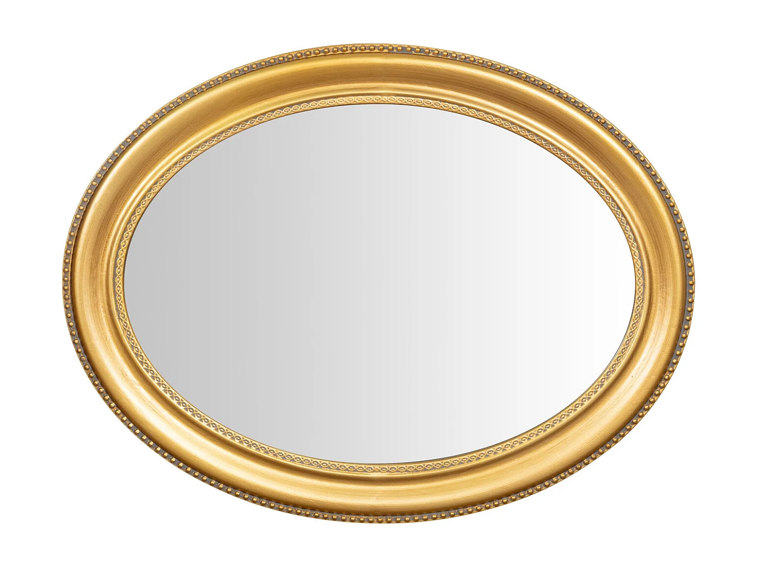 BISCOTTINI Specchio da Parete in Legno - Specchio da Appendere Finitura Oro Antico - Specchio per Soggiorno e Camera da Letto - 52x4x64