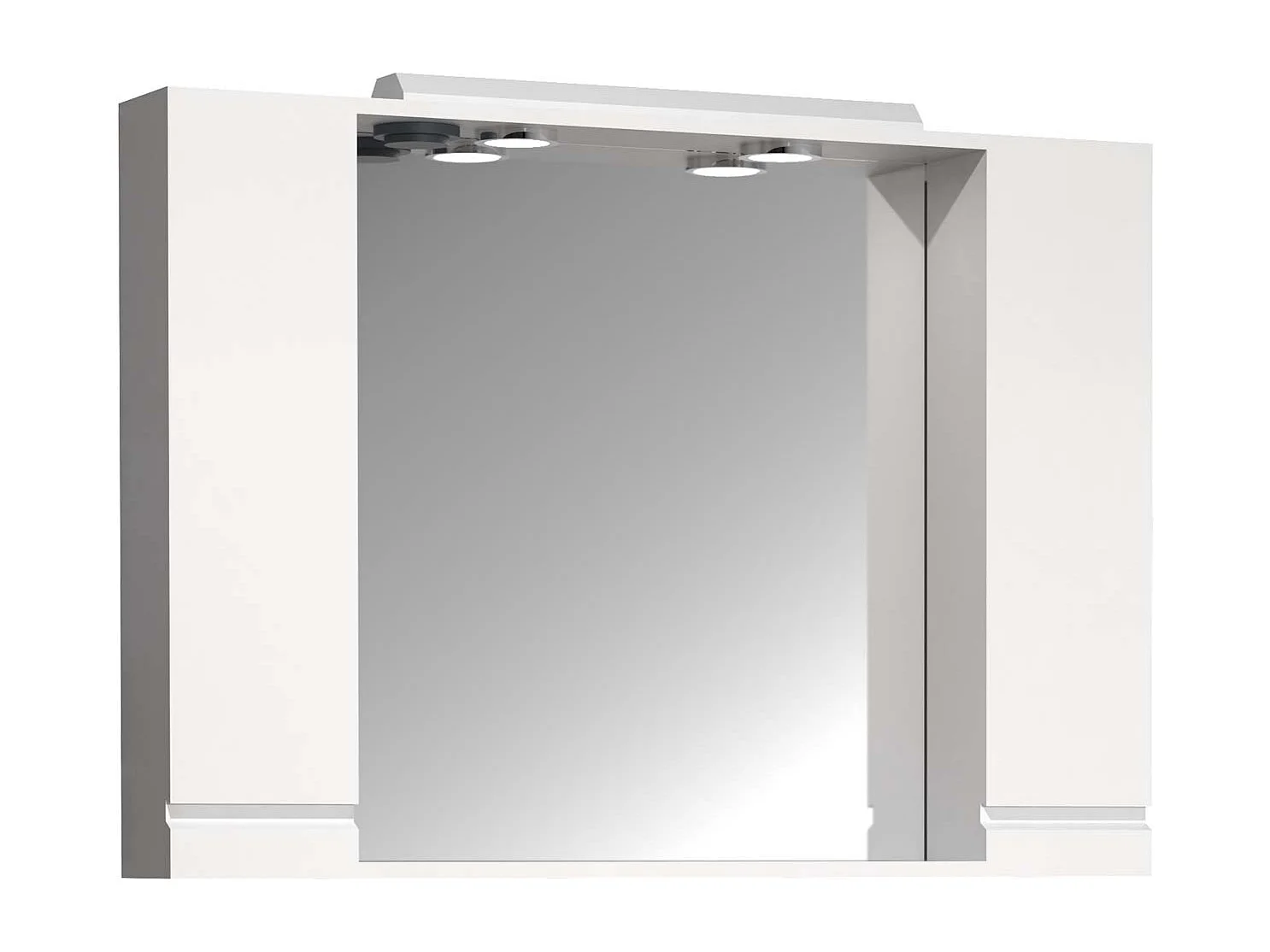 Bathroom furniture Mirror cabinet Silora White H. 71 x W. 100 x D. 14 cm