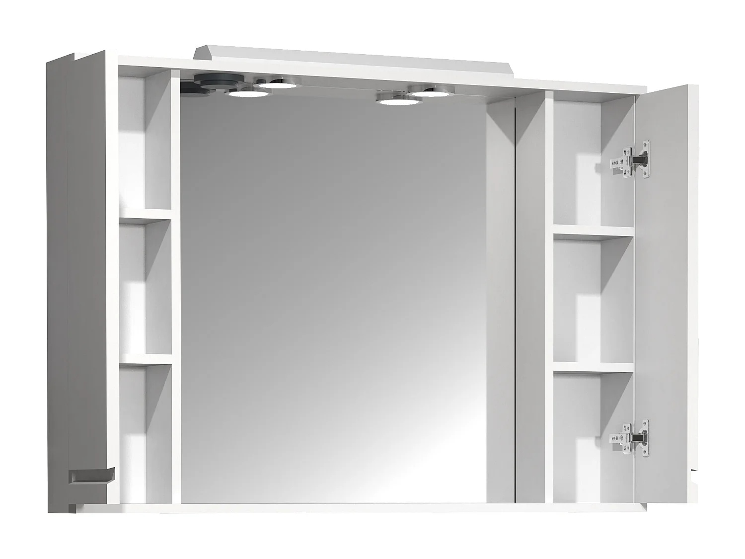 Bathroom furniture Mirror cabinet Silora White H. 71 x W. 100 x D. 14 cm