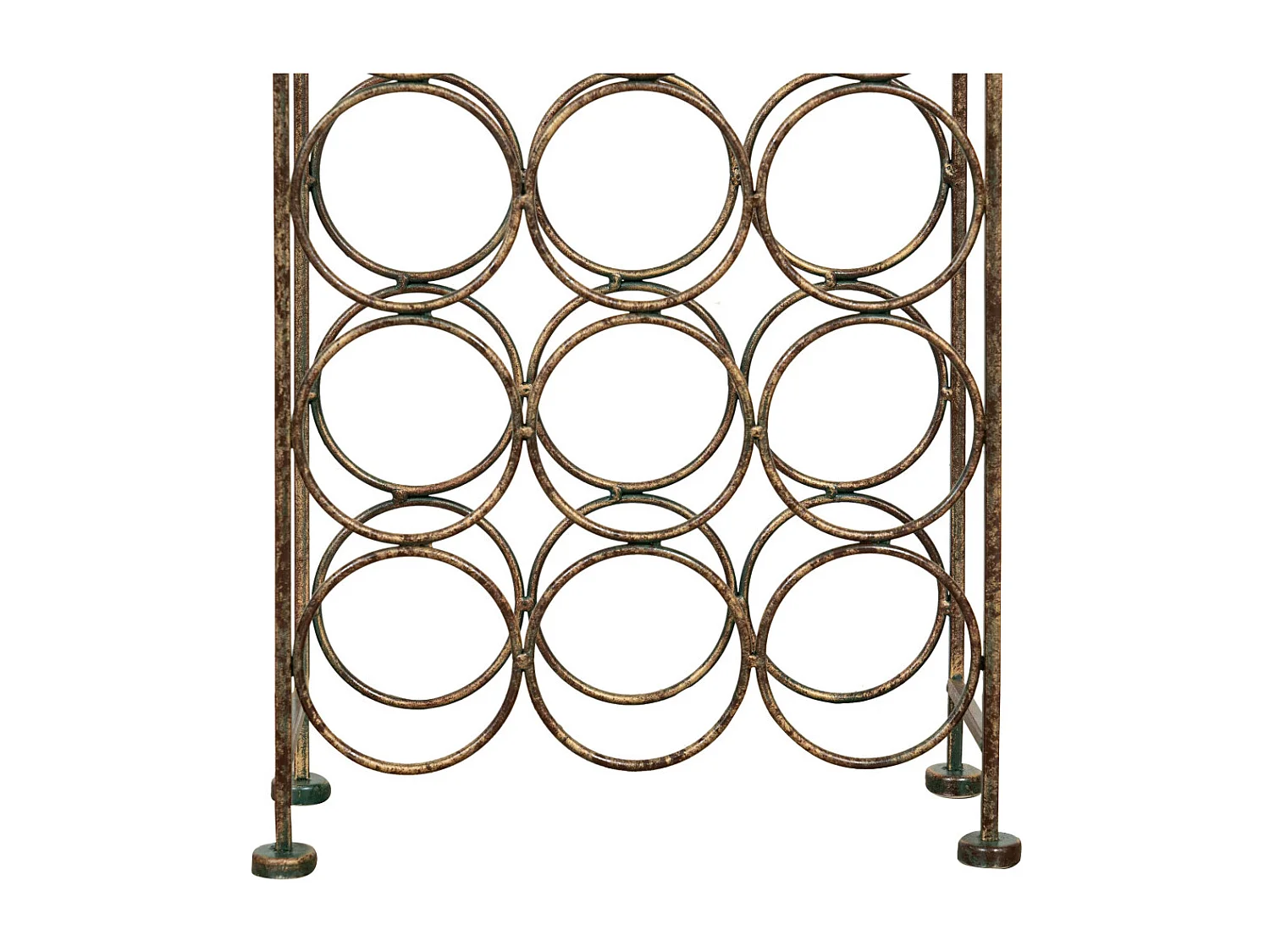 Porte-bouteille Vinique en fer forgé finition noir antique - 24 bouteilles - 36x16x106 cm