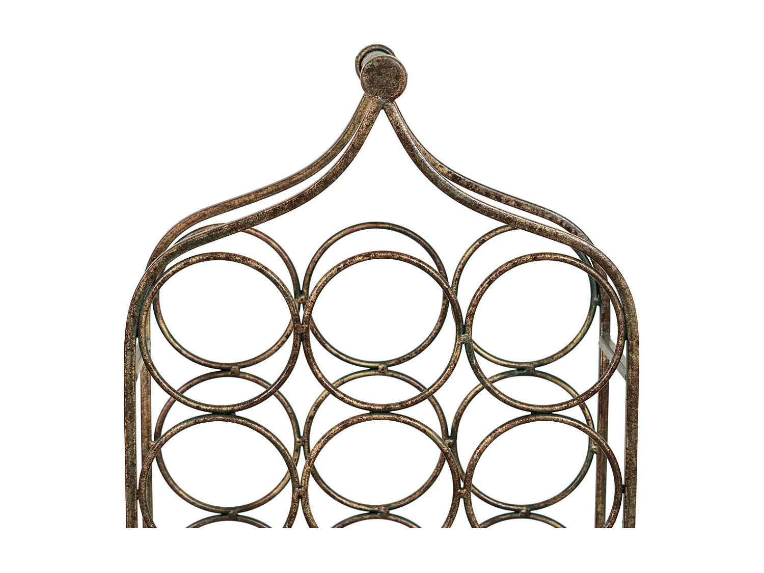 Porte-bouteille Vinique en fer forgé finition noir antique - 24 bouteilles - 36x16x106 cm